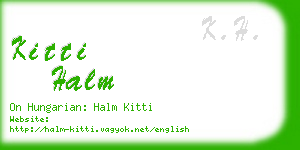 kitti halm business card